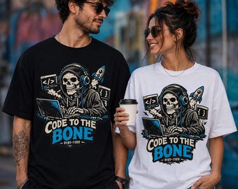 Coding Skeleton Developer T-Shirt, Funny Gift for Software Engineer