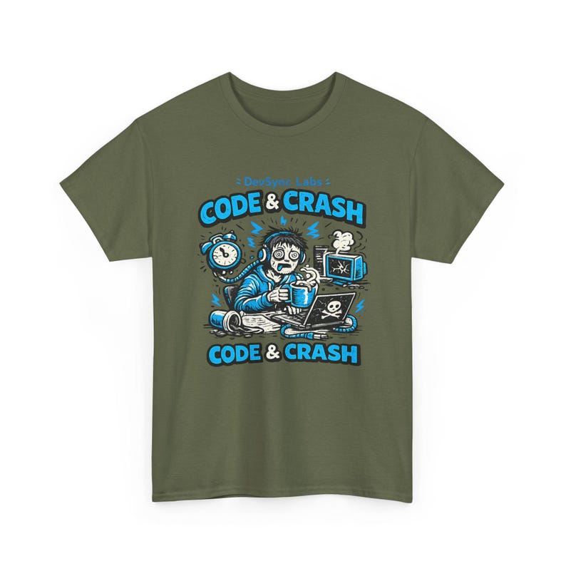 T-shirt Code et Crash Coder | T-shirt de programmeur, codage d'humour, graphique de codeur de café image 14