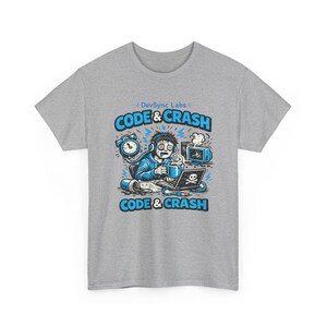 T-shirt Code et Crash Coder | T-shirt de programmeur, codage d'humour, graphique de codeur de café image 9