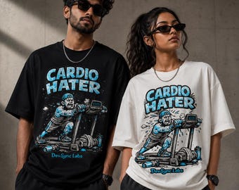 Cardio Hater T-Shirt, Gewichtheber Shirt, Laufband Humor Fitness Geschenk
