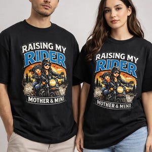 Biker Mom Tee | Raising My Rider, Mother & Mini Motorcycle T-Shirt