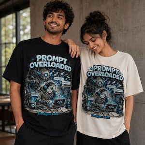 T-shirt rapide surchargé, cadeau de programmeur, t-shirt de développeur d'IA, chemise de codage, humour d'ingénieur logiciel