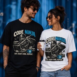 Code Ninja Developer T-Shirt, Funny Gift for Software Engineer