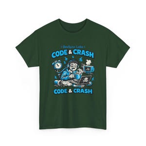 T-shirt Code et Crash Coder | T-shirt de programmeur, codage d'humour, graphique de codeur de café image 15
