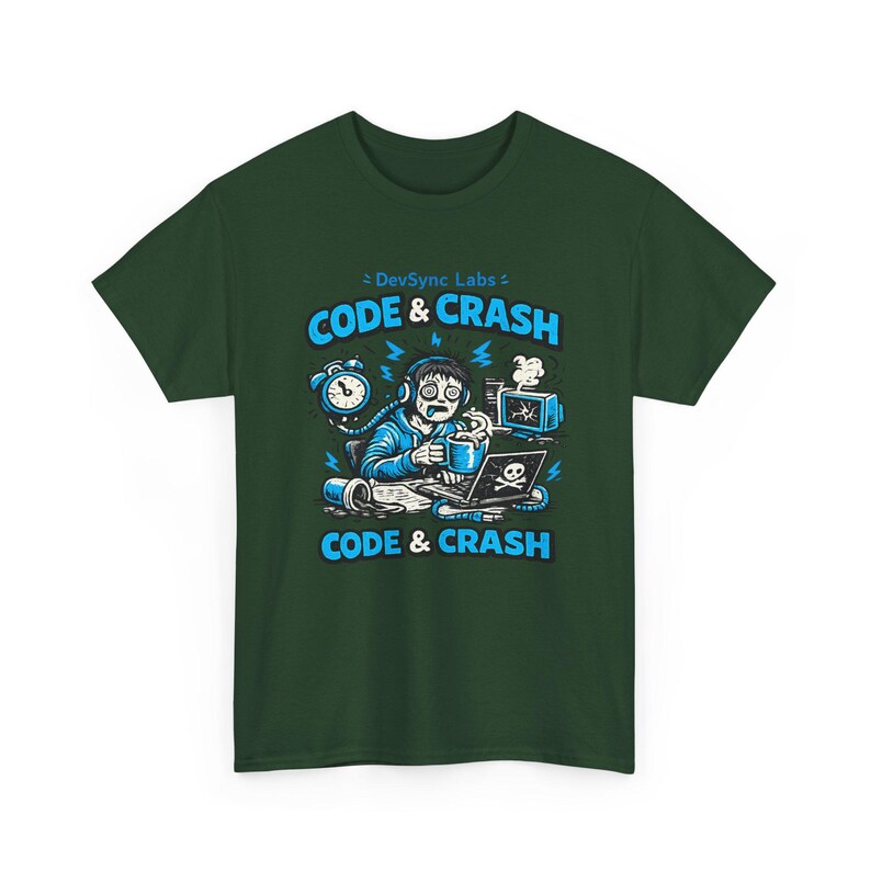 T-shirt Code et Crash Coder | T-shirt de programmeur, codage d'humour, graphique de codeur de café image 15