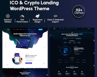 Bigtech - Tema de WordPress para páginas de inicio de ICO y criptomonedas