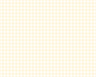 Tela de cuadros vichy suave de color amarillo pálido, tela de cuadros amarillo pastel y blanco, tela para prendas de vestir, tela 100% algodón por medio metro.