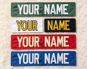 Custom Sew-On Football Jersey Name Patch – Personalized Embroidered Name Tag for Jerseys, Backpacks, Jacket, – Choose Your Name & Style