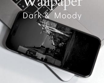 4K Dark Moody iPhone Wallpapers | Kuala Lumpur B&W Photography | Digital Download