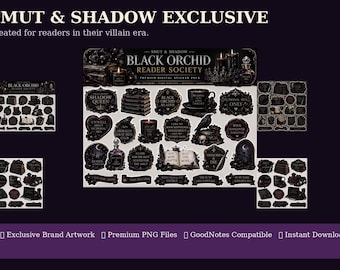 Begleiter Sticker Pack für den Smut and Shadows Dark Romance Planner