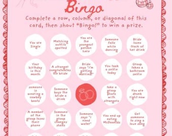 Lot de jeux EVJF : Bingo, Who Knows Bride (téléchargement numérique)