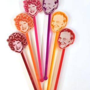 Swizzle Sticks HELEN & STANLEY Cocktail Markers Roper Cocktail Mixer Drinks MooMoo Mimosas Barware Vintage Inspired Roper Romp Party Favor