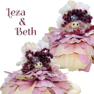 Leza & Beth Flower Petal Faerie, Fairy, OOAK image 1