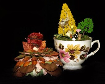 Faerie Vale and her Teacup Nursery, Fairy, OOAK, Diorama