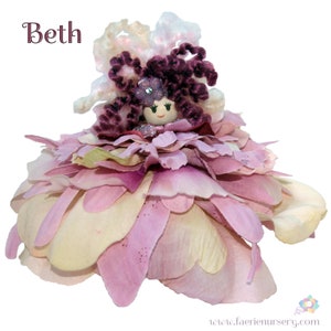 Leza & Beth Flower Petal Faerie, Fairy, OOAK image 3