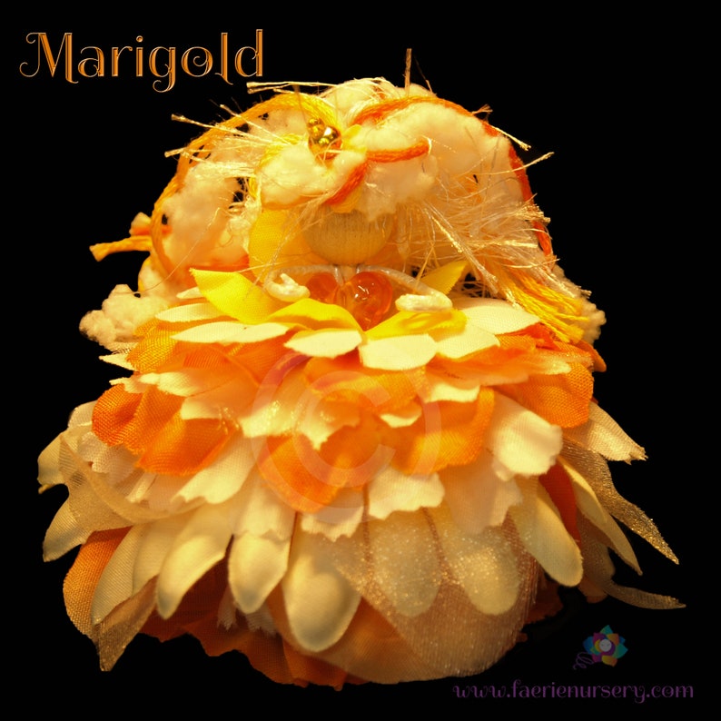 Marigold the Flower Petal Faerie Fairy OOAK image 2