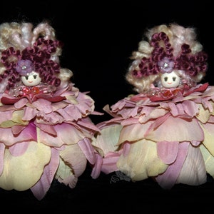 Leza & Beth Flower Petal Faerie, Fairy, OOAK image 4
