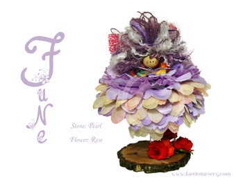 The Calendar Faeries - June -- Pearl, Rose, OOAK, Fairy