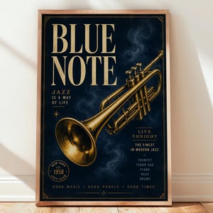 Blue note poster - Etsy 日本