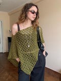 NOA crochet poncho top pattern PDF, openwork crochet top, beginner crochet pattern, instant download, US terms product logo