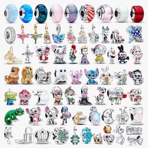 Pärlor med karaktärstema (med söta djur, fantasi och tecknade stilar), Passar Pandora European Bracelet Charms, Present till henne