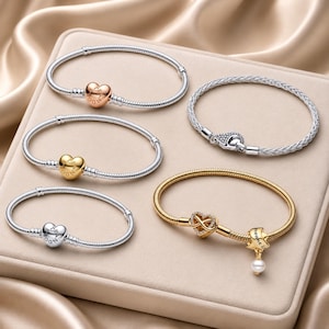 Gold pandora bracelet - Etsy 日本
