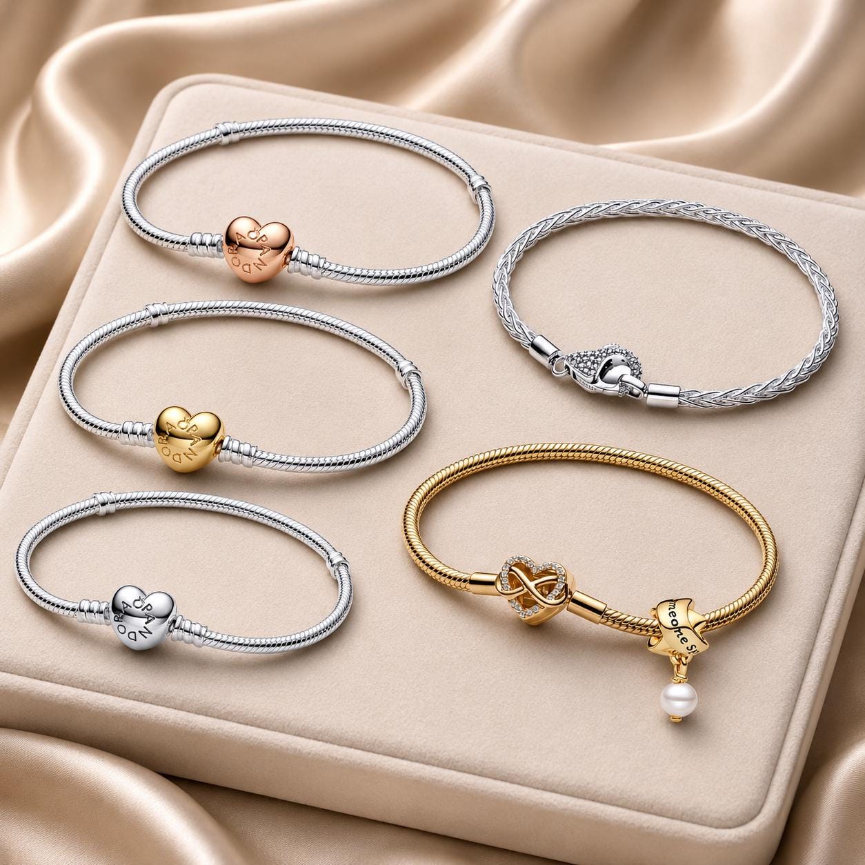 Gold pandora bracelet - Etsy 日本