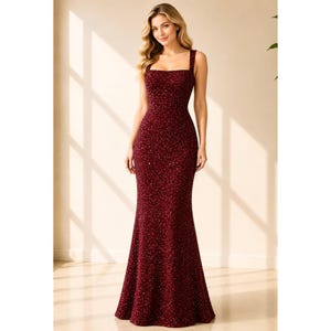 burgundy sequin dress uk Cut from our premium