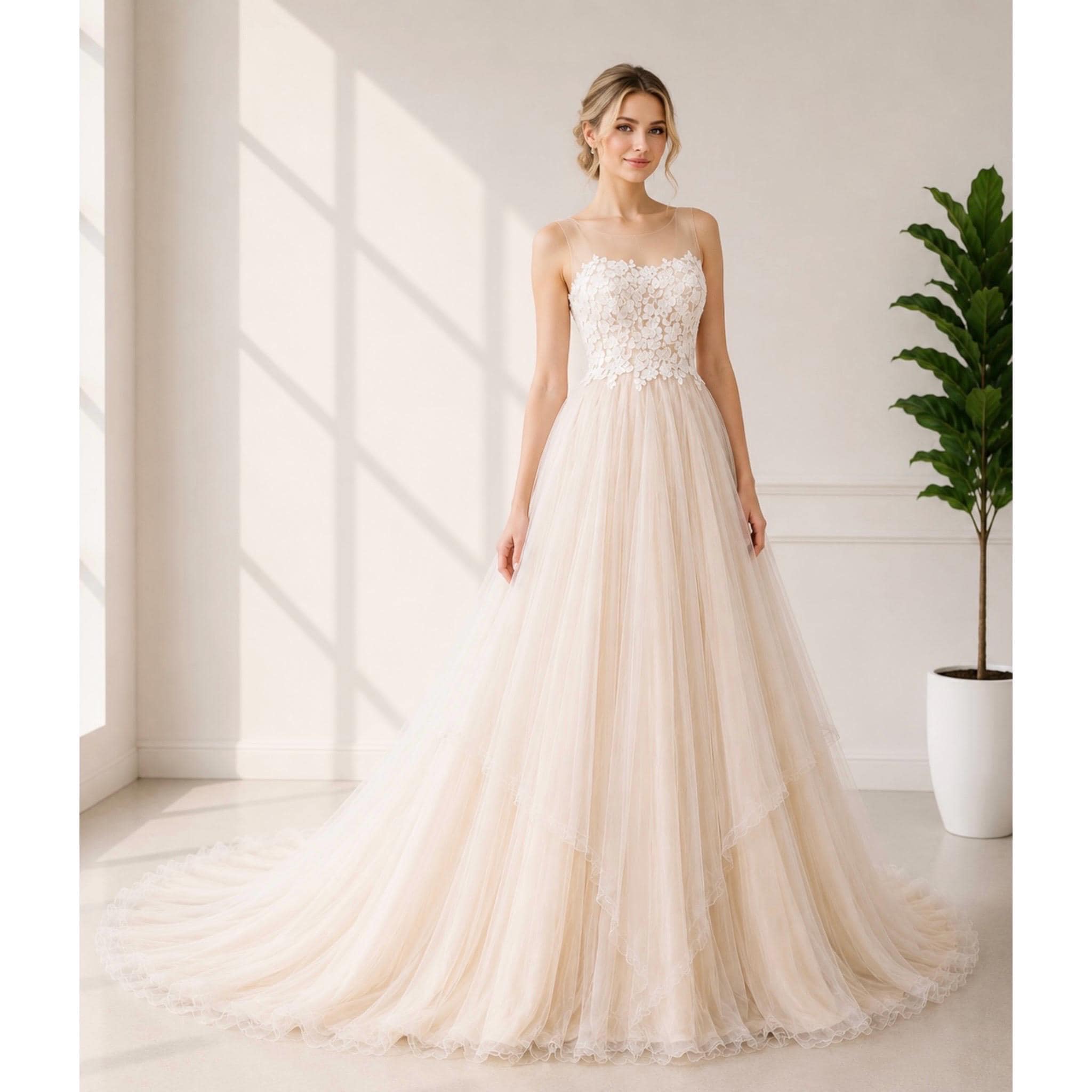 Ivory Tulle Bridal Gown