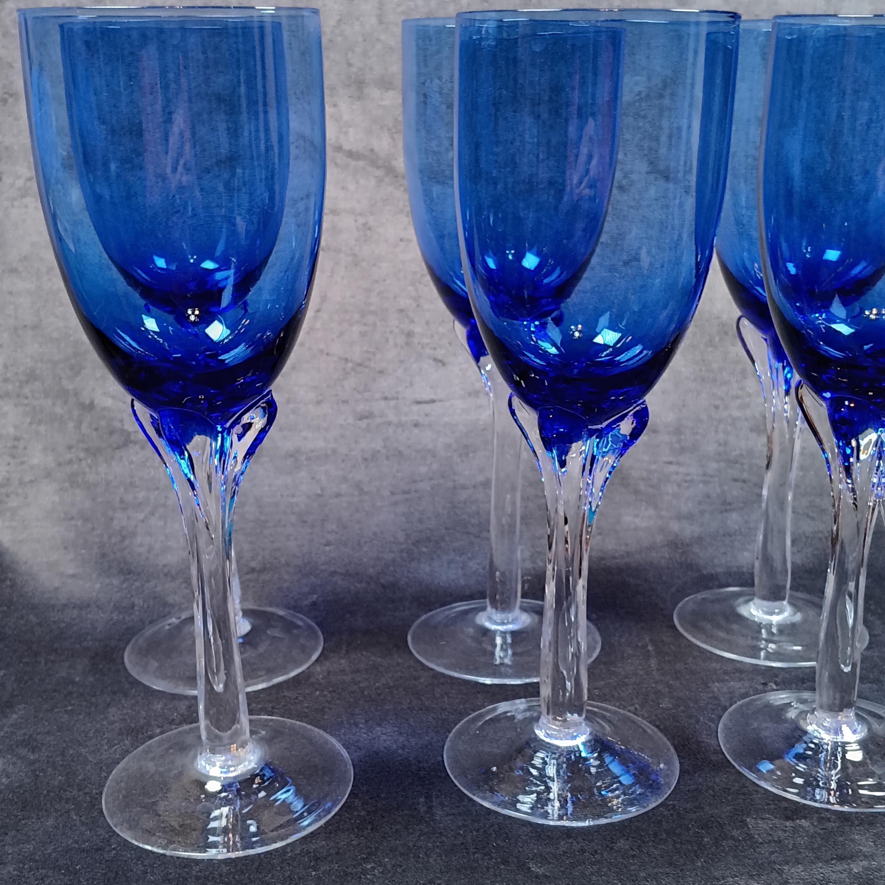 Murano Blue Glasses - Etsy
