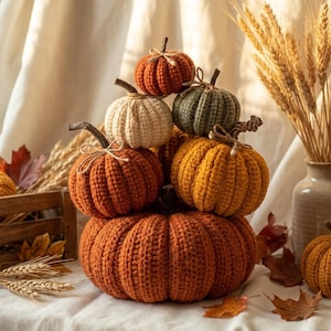 7-Size Crochet Pumpkin Pattern, Beginner Friendly Fall Decor (PDF Download)