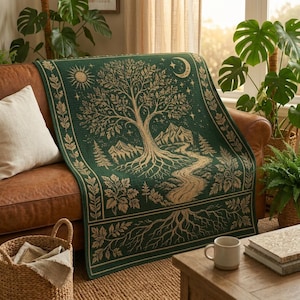 Forest Spirit Overlay Mosaic Crochet Pattern Blanket,Overlay Mosaic Digital Download (PDF/ENG)