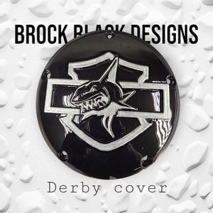 3D-sköld- och hajtema-derbyomslag
