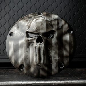 3D Punisher skalle flagga derby omslag