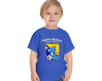 Bosnia & Hercegovina Hajmo Bosno Toddler Short Sleeve Tee | World Cup Kids Soccer