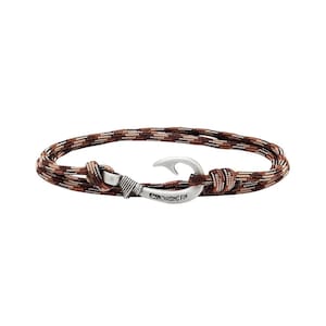 Bruine vishaakarmband met camouflagemotief | Enkelbandje