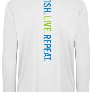 Camisa de manga comprida Live Fish Repeat Performance branca