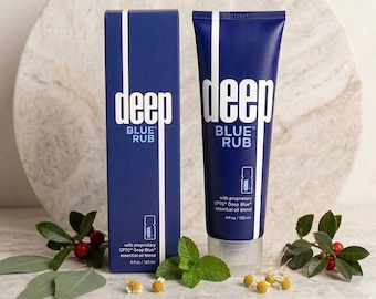 Deep Blue Rub Soothing Balm: Essential Oils, Moisturizing Cream (120ml)