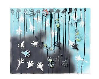 Bicycle High Five / Original Canvas