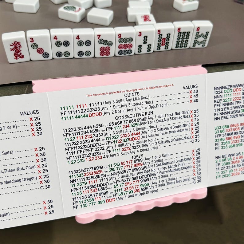 Personlig Mahjong-korthållare, 3D-tryckt vikbart Mahjong-spelkortställ, Mahjong-tillbehör, Tillbehör för hemmaspelkvällar, Mahjong-spelarepresent bild 8
