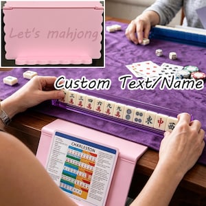 Personlig Mahjong-korthållare, 3D-tryckt vikbart Mahjong-spelkortställ, Mahjong-tillbehör, Tillbehör för hemmaspelkvällar, Mahjong-spelarepresent bild 2