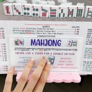 Personlig Mahjong-korthållare, 3D-tryckt vikbart Mahjong-spelkortställ, Mahjong-tillbehör, Tillbehör för hemmaspelkvällar, Mahjong-spelarepresent bild 7
