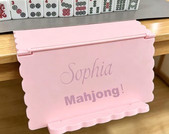Porta carte da Mahjong personalizzato, supporto per carte da gioco Mahjong pieghevole stampato in 3D, accessori per Mahjong, accessorio per serate di gioco a casa, regalo per giocatori di Mahjong