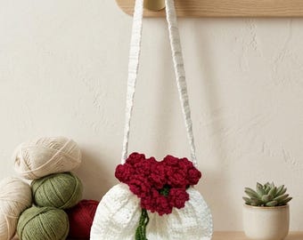 Crochet Market Bag Pattern PDF|Crochet Flower Bag Pattern|Crochet Tote Bag Pattern|Printable Crochet Pattern|Digital Download