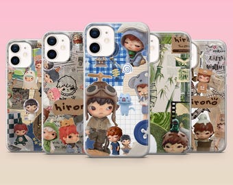 Hirono Phone Case Curious Toy Art Figure Toy Cover for iPhone 17, 16, 15, 14, 13, 12, Samsung S26, S25, S24, S23, A16, A56, Pixel 10, 9A