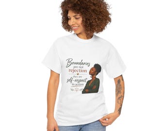 Boundaries Are Self-Respect tee | Woman Illustration, Empowerment Quote