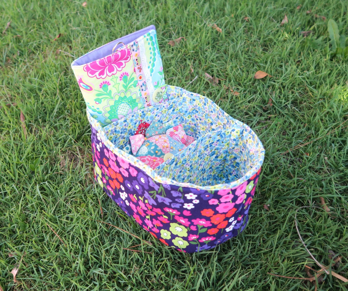 Storage Basket With Dividers Pattern DIY Tutorial PDF Etsy