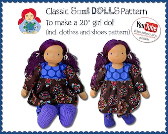 20" klassiek Sami-poppatroon incl. patroon voor kleding en schoenen pdf INSTANT DOWNLOAD