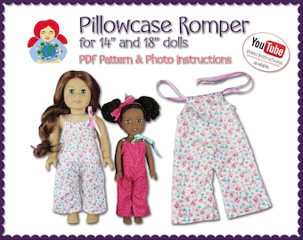 PDF-patroon kussensloopromper voor poppen van 14-18" (digitale download) GEEN fysiek product