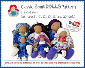 Klassiek Sami-poppatroon, kleding, schoenen (6 maten) (digitale download)